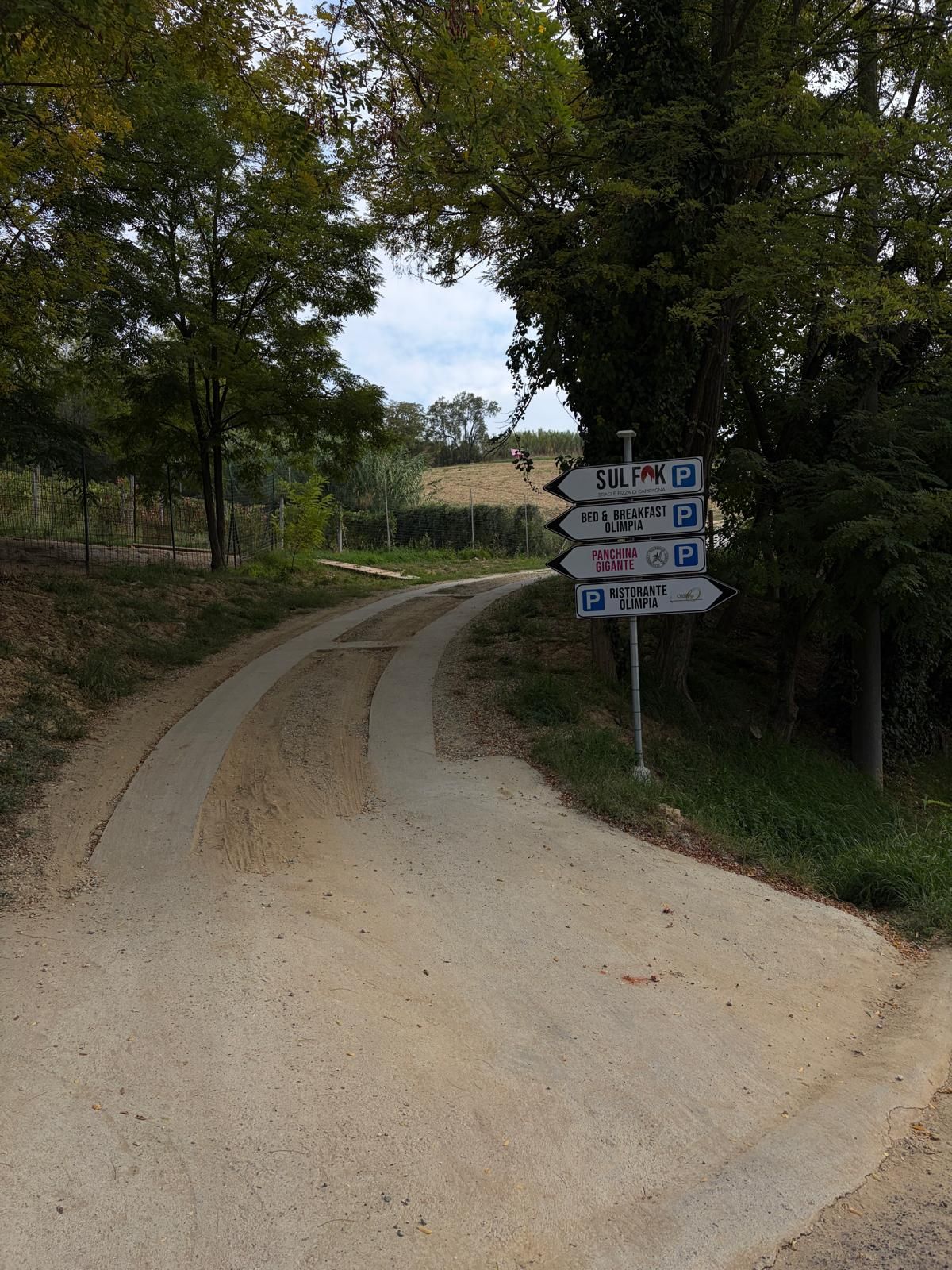 L'ampio parcheggio di Sul Fok